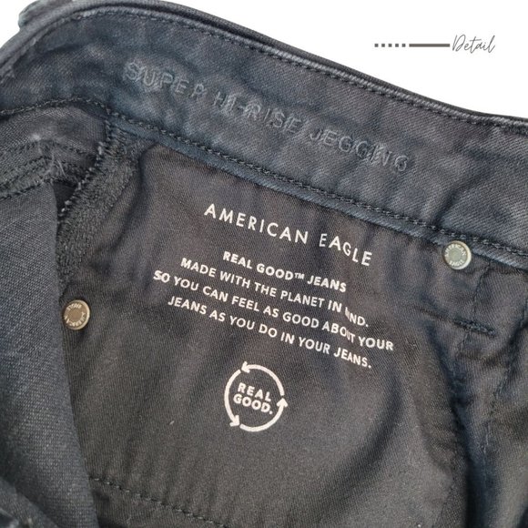 BLACK SUPER HIGH-RISE JEGGINGS - Picture 4 of 10